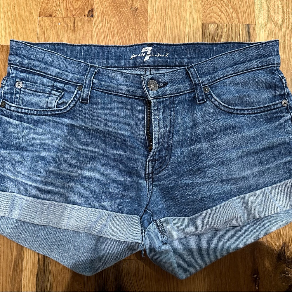 7 For All Mankind Blue Denim Jeans